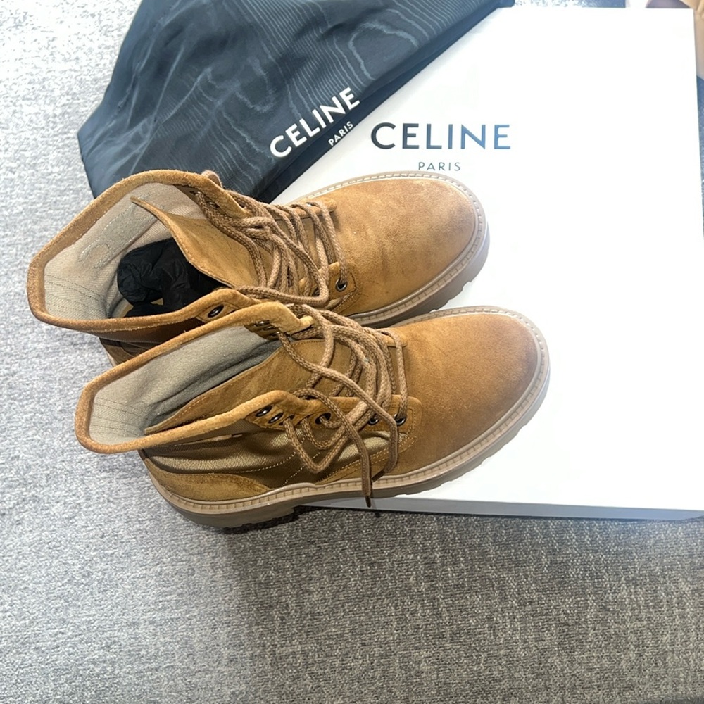 CELINE Paris Lace- up Boots